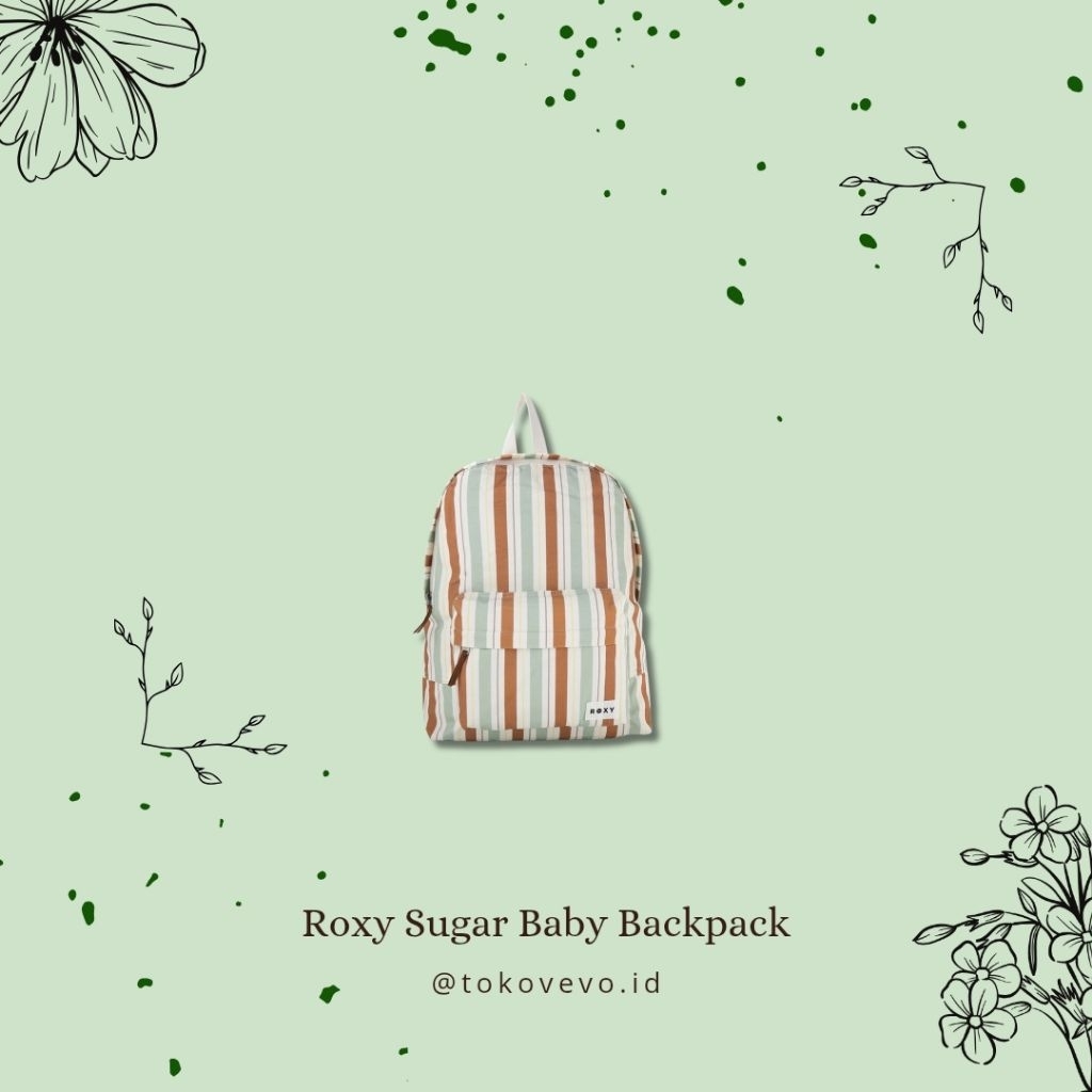 Roxy Sugar Baby Printed Backpack | Tas Ransel Wanita Original Sekolah