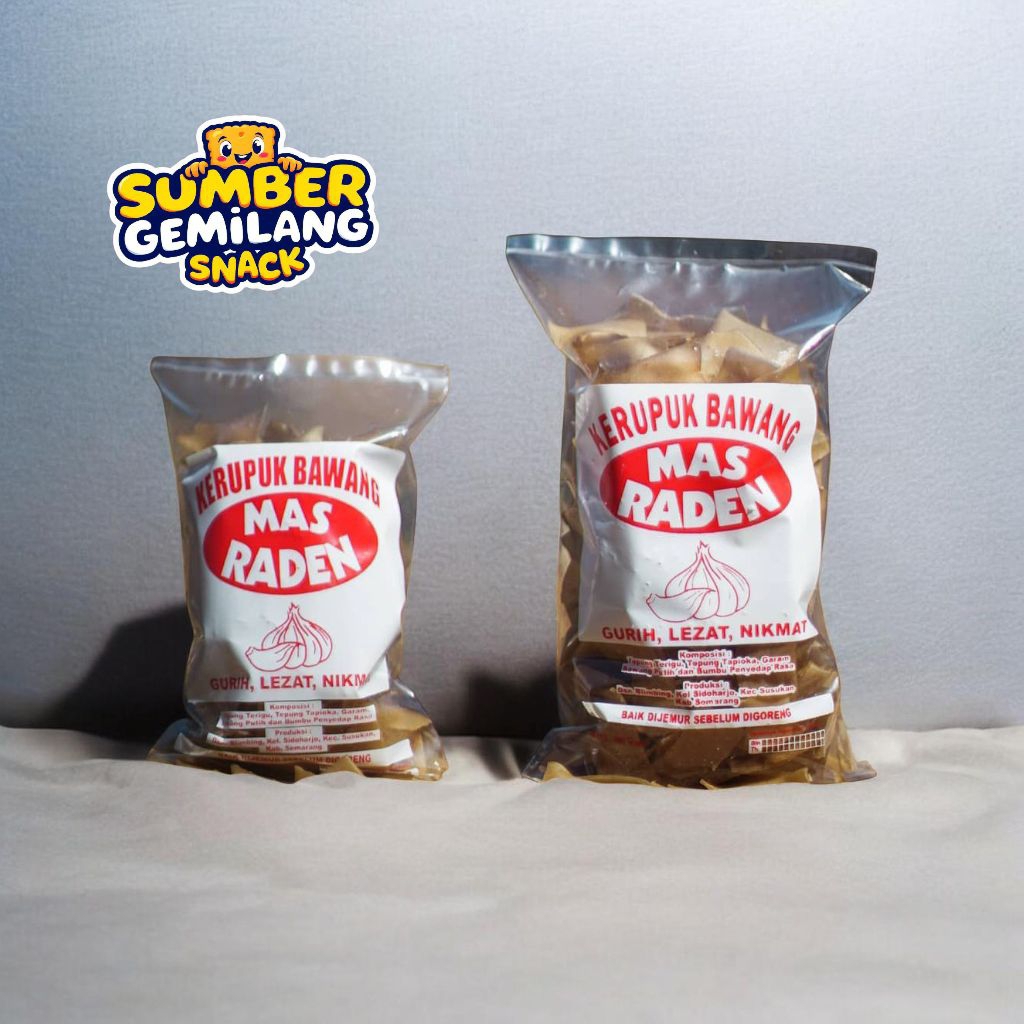 kerupuk bawang mas raden 250 gram mentah kerupuk bawang mas raden 500 gram mentah