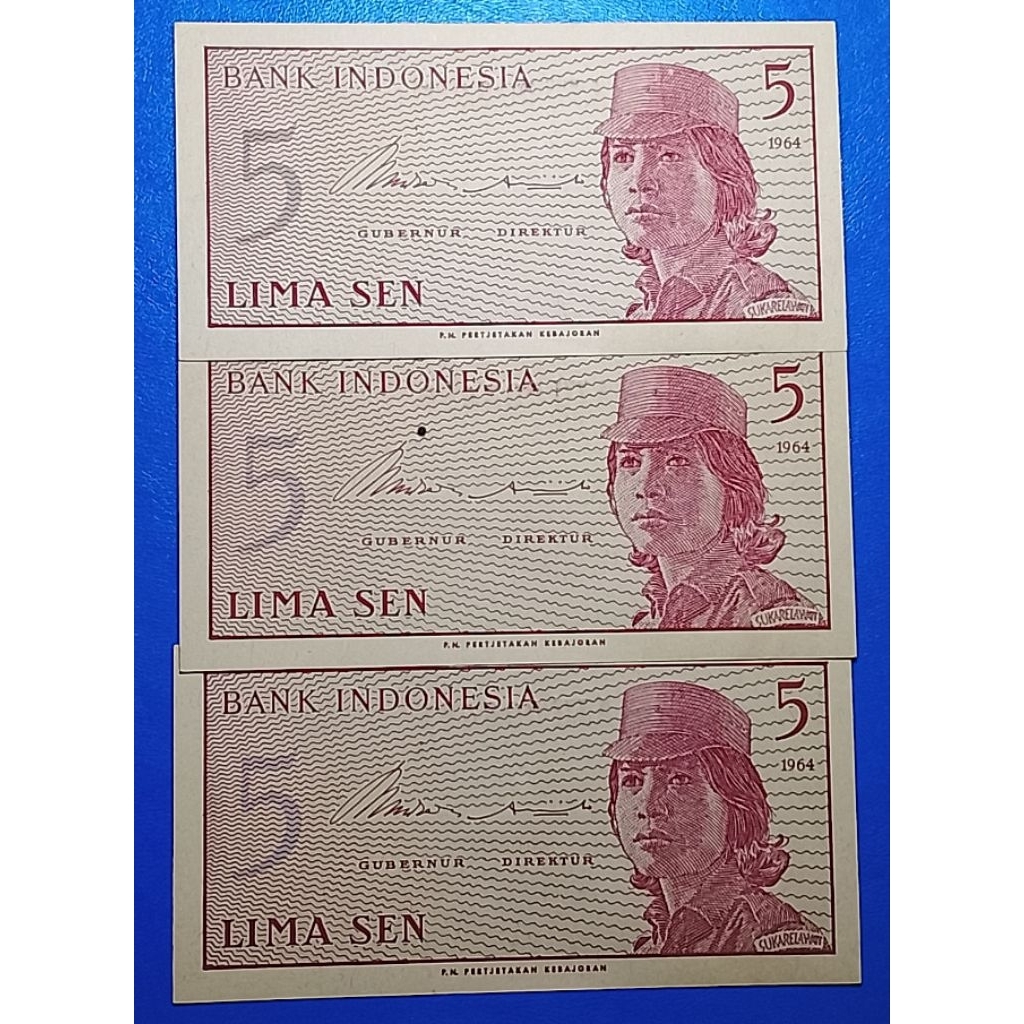uang kuno indonesia 5 sen tahun 1964 p3062