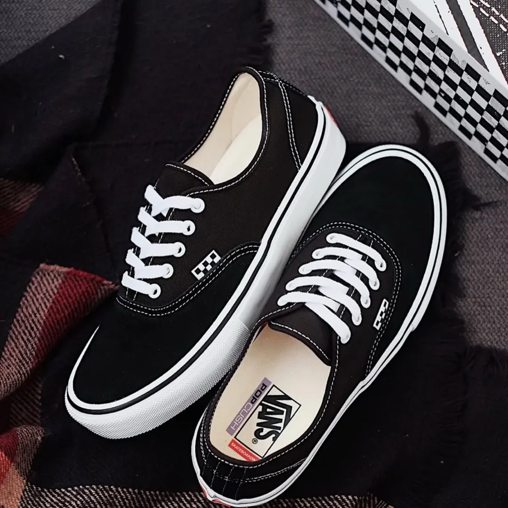 Authentic Skate Black White 100% Original Shoes Bnib