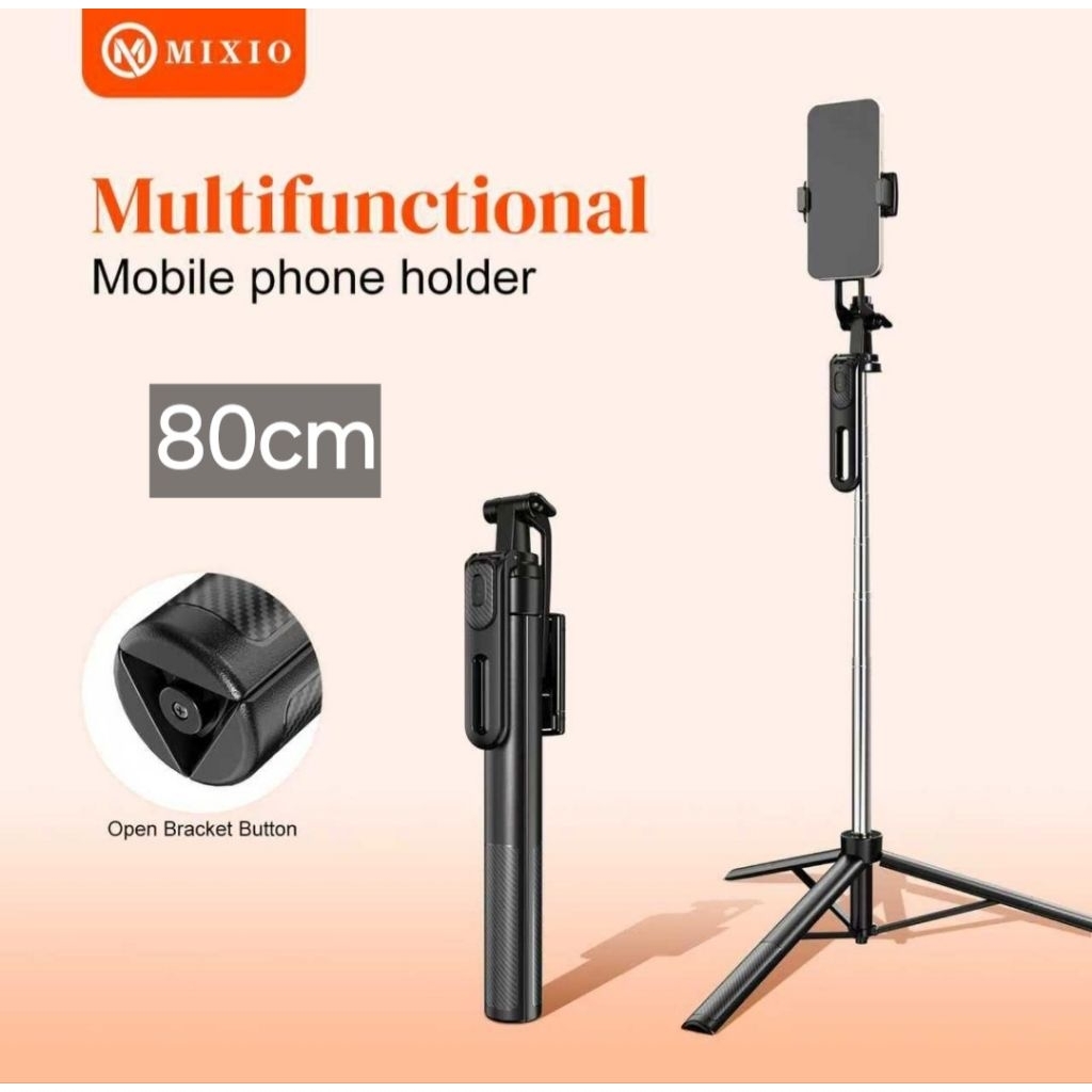 MIXIO - A31 Tongsis Bluetooth Selfie Stick Tripod with Remote 80cm