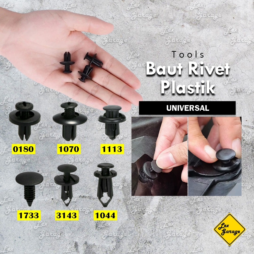 Baut Rivet Mobil Motor Universal Kancing Klip Plastik Bemper Bumper Doortrim Body Toyota Daihatsu Ho