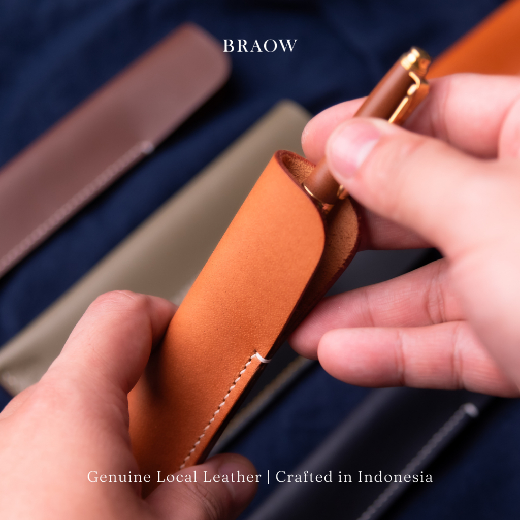 Braow Leather Pen Sleeve, Pen Case, Fountain Pen Case