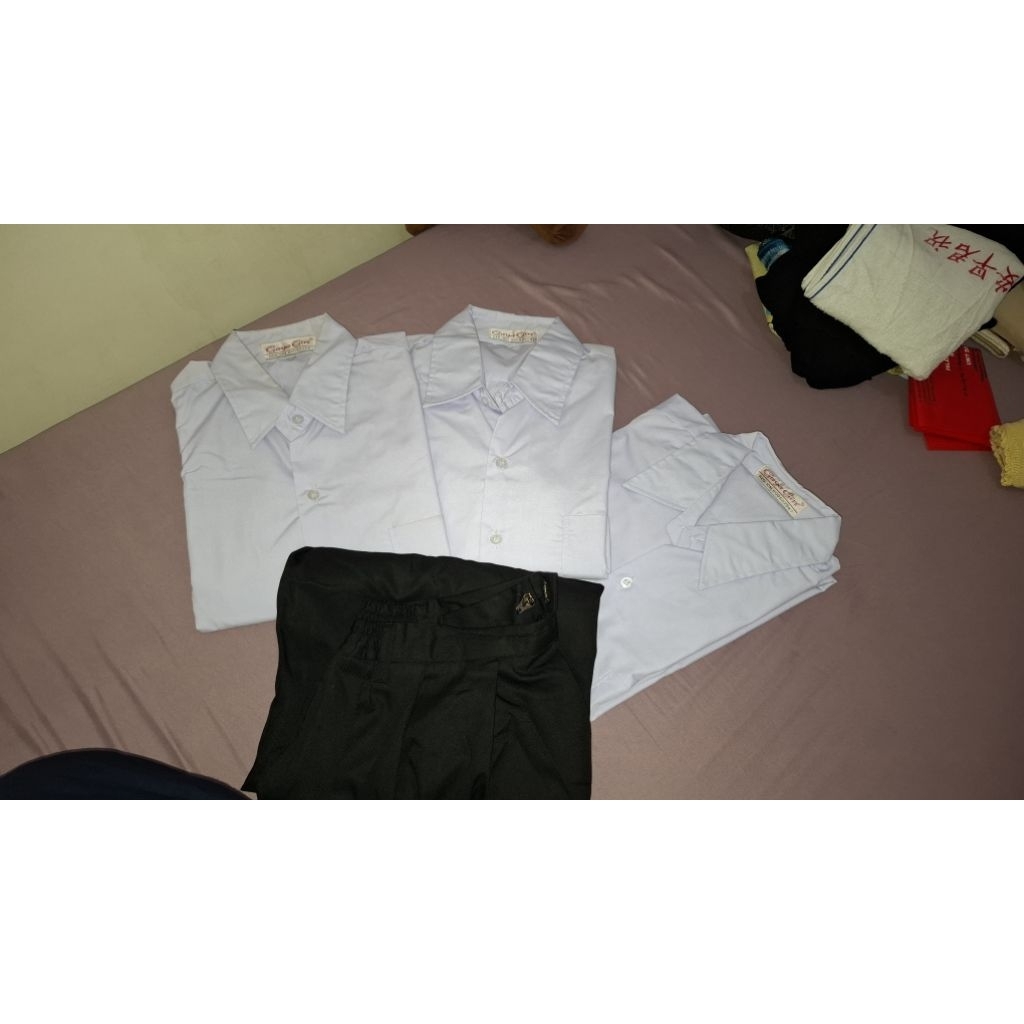 TAKE ALL 3 KEMEJA PUTIH+2 ROK HITAM OSPEK