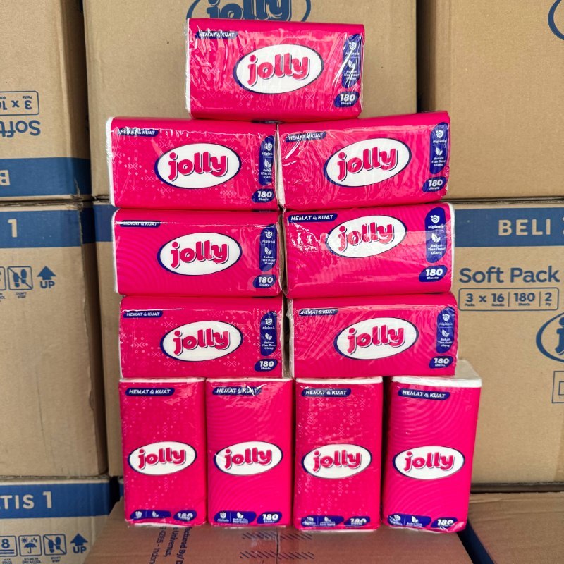 PAKET 20 PCS Jolly 180 2ply Lembut Tebal Facial Tisu Bayi Tisu Serbaguna