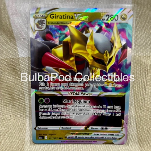 Pokemon TCG Indonesian Giratina VSTAR S12a 111/172 RRR VSTAR Semesta