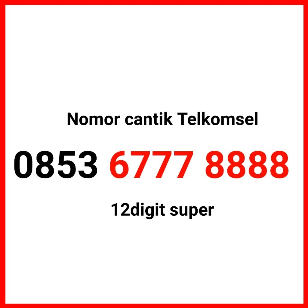 Nomor cantik simpati 6777 8888