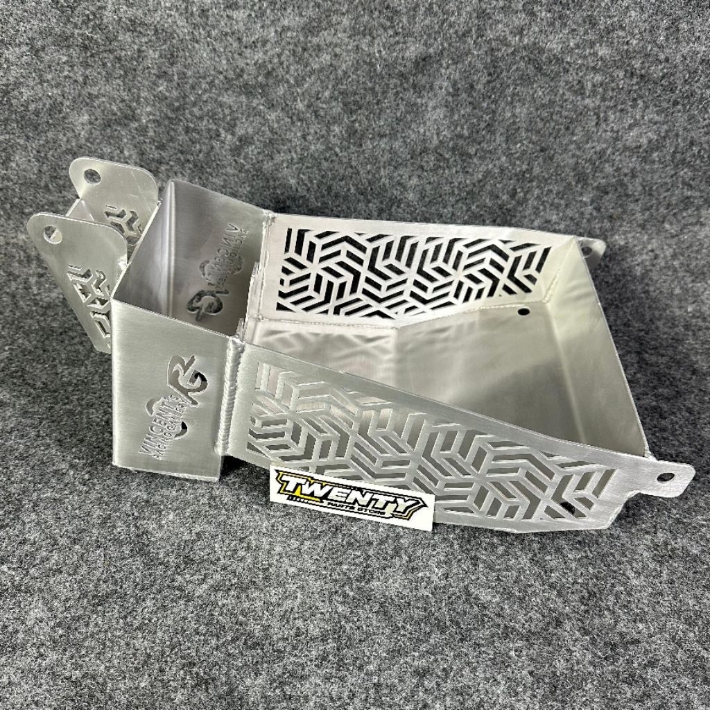 BAGASI BOX AKI ALMU VRG MIO SPORTY SMILE BOX BAGASI ALUMUNIUM ORI ORIGINAL VRG RACING