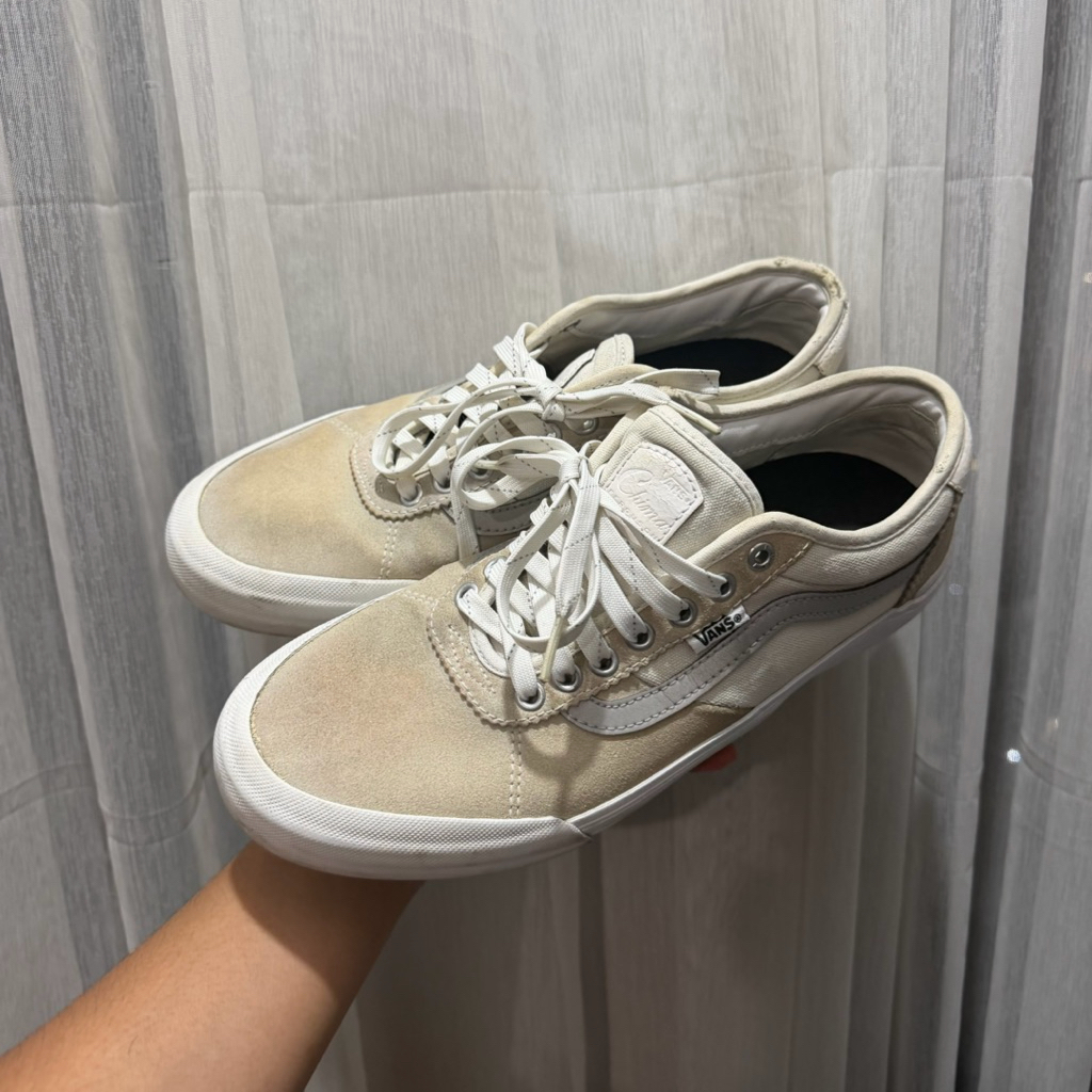 Sepatu Vans Pro Chima 2 Reflective White Khaki Cream Krem Like New Second