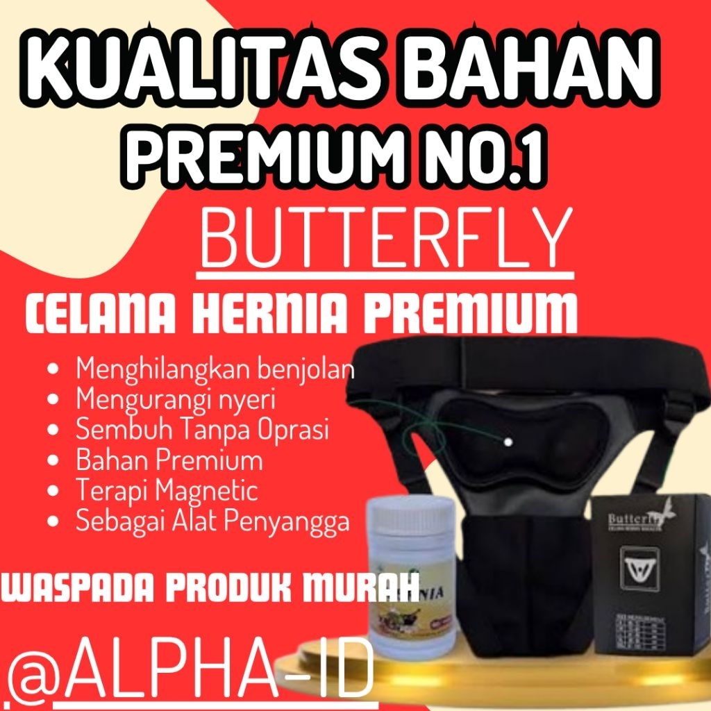 PAKET SEMBUH CELANA + OBAT HERNIA HERBAL BUTTERFLY ORIGINAL