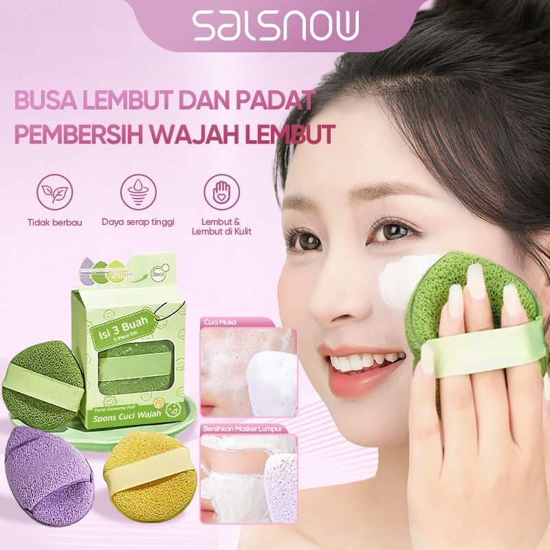 sponge spons cuci muka Sponge Pembersih Wajah Busa Banyak,Penghapus Riasan Cleansing Spons Pembersih