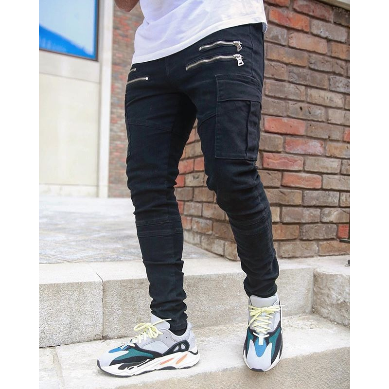 Celana Cargo ZipperPants Black | Celana Jogger panjang pria wanita | celana Cargo Zipper