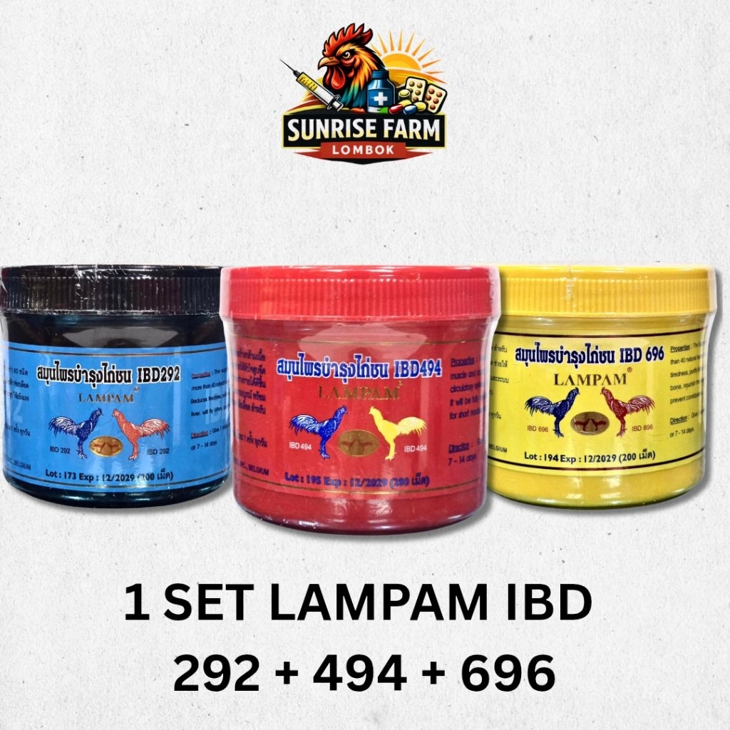1 SET LAMPAM IBD 292, IBD 494, IBD 696 ORIGINAL IMPORT THAILAND