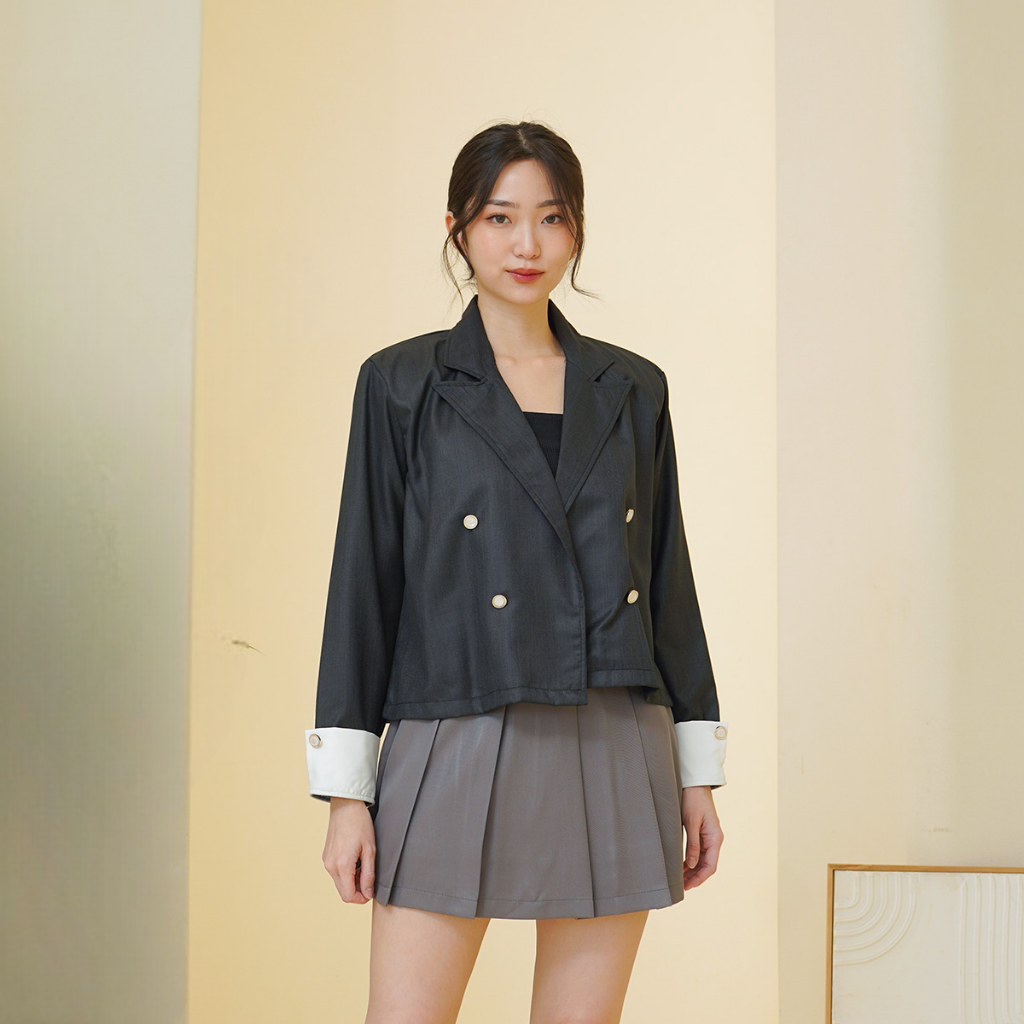 Crop Blazer Wanita | Orchid Crop Blazer | Blazer Wanita