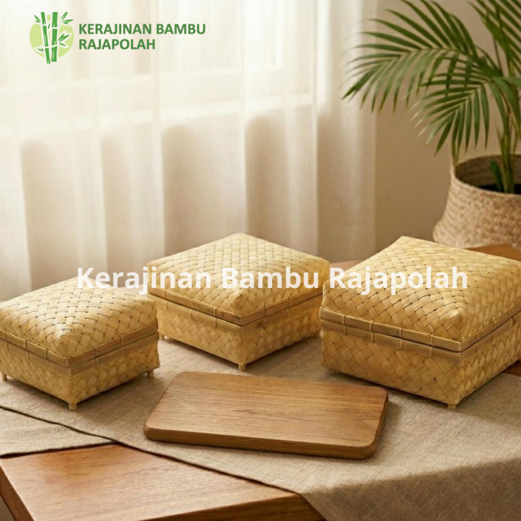 sokase/besek kaki bahan bambu anyam/sokase packaging catering/besek bambu tradisional