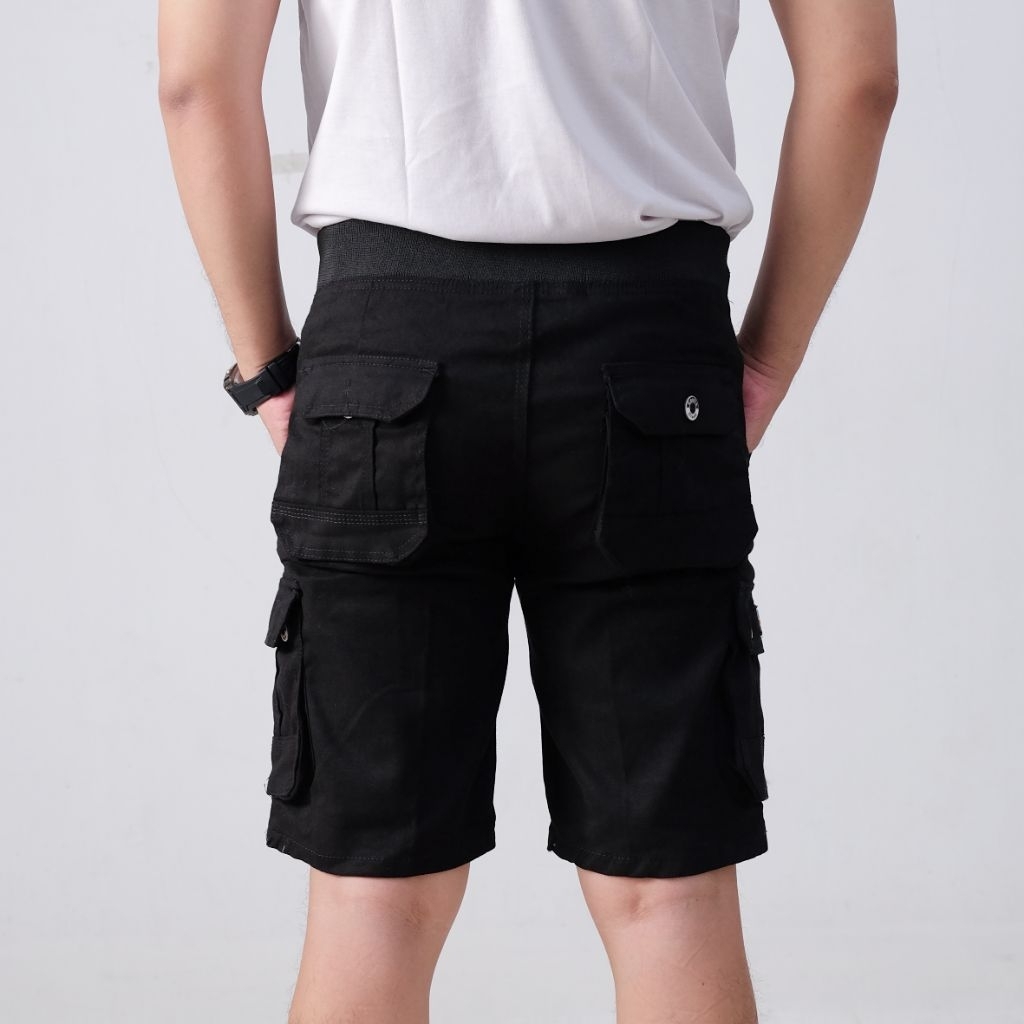 Celana Cargo Pendek Pria Premium Adventure Short Pants Multi Pocket Bahan Katun Twill Combad Stretch