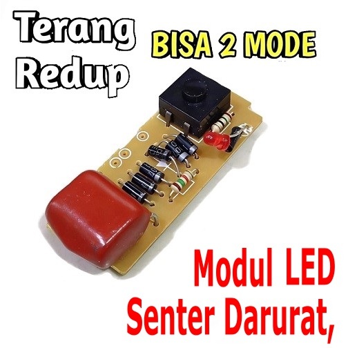 Modul Lampu Emergency Senter - 3-5 V 2 Mode Redup Terang Module Mesin LED Darurat