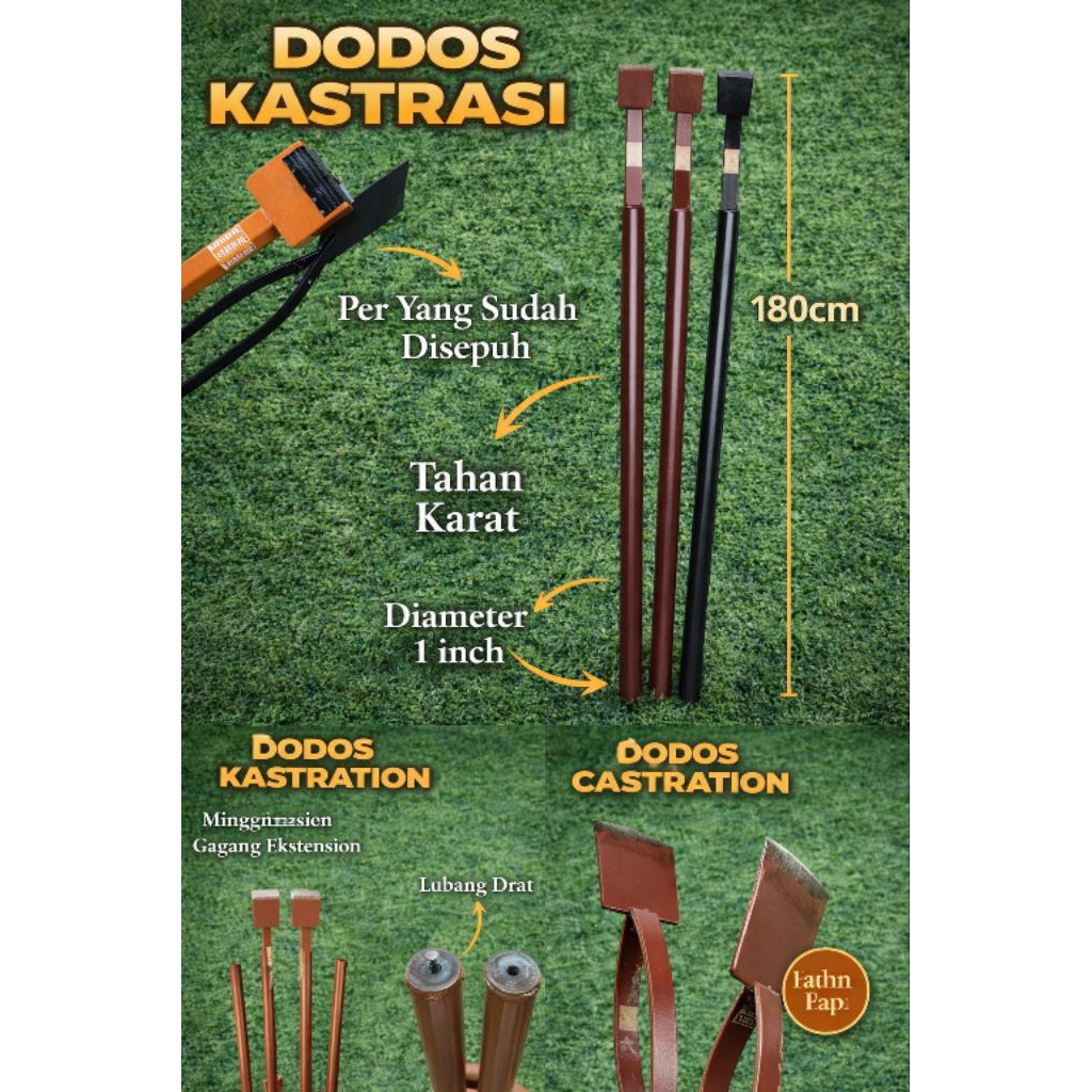 Dodos Kastrasi Sawit 180cm PER BAJA ASLI | Super Tajam • Kuat • Anti Karat / Dodos sawit