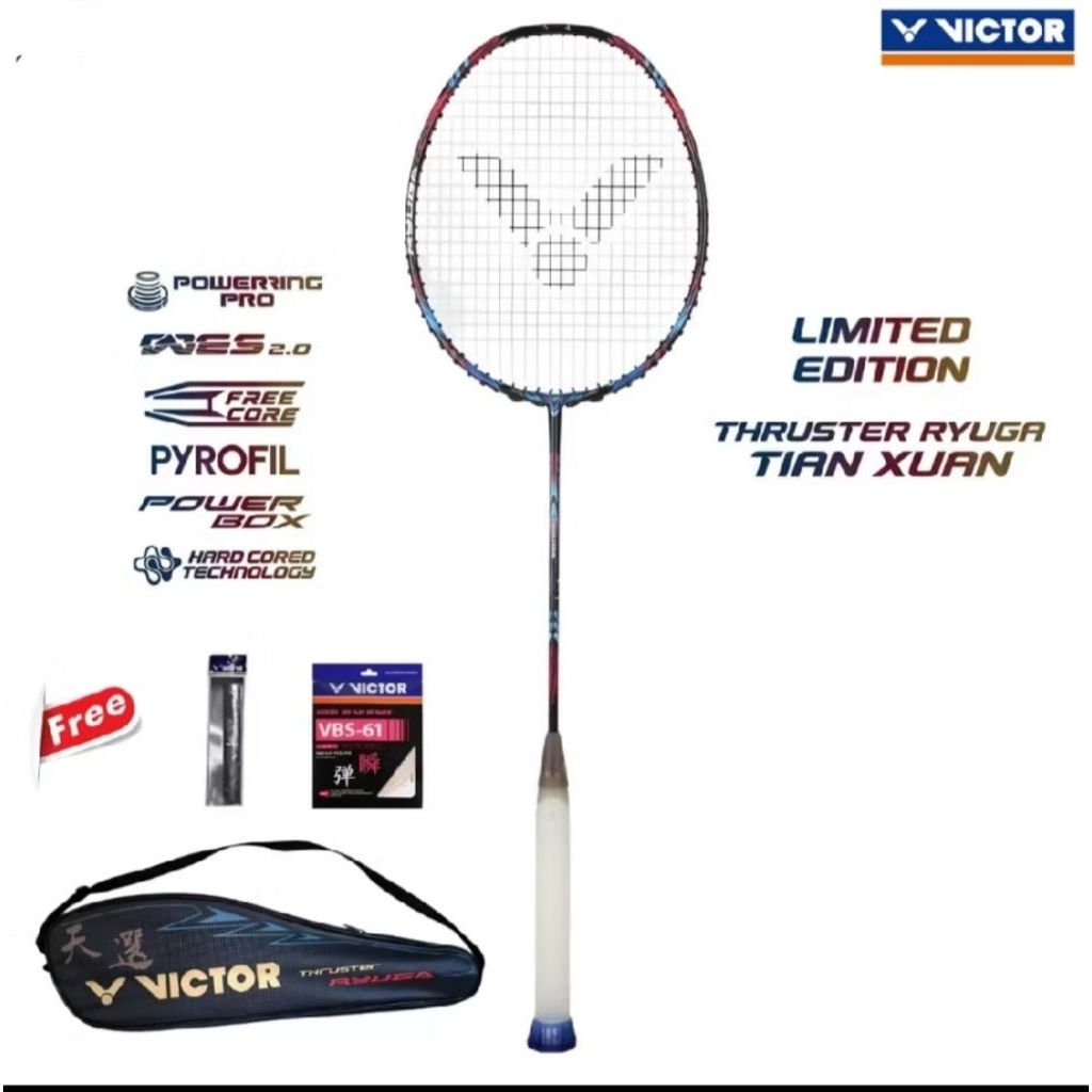 Raket Badminton Victor Thruster Ryuga Tian Xuan