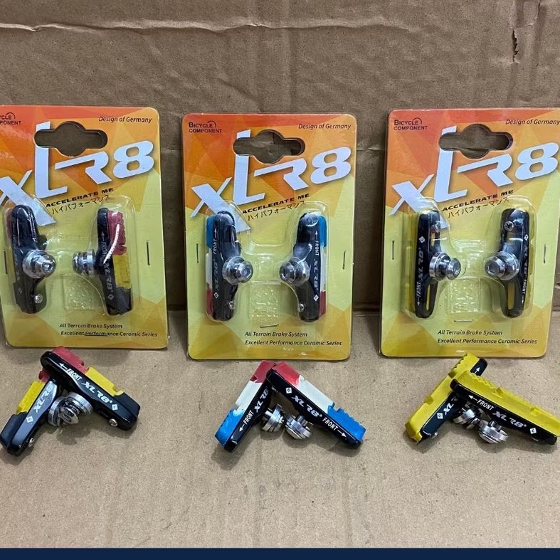 Kampas Rem U Brake Shoe Karet rem XLR8 Sepeda Lipat Roadbike