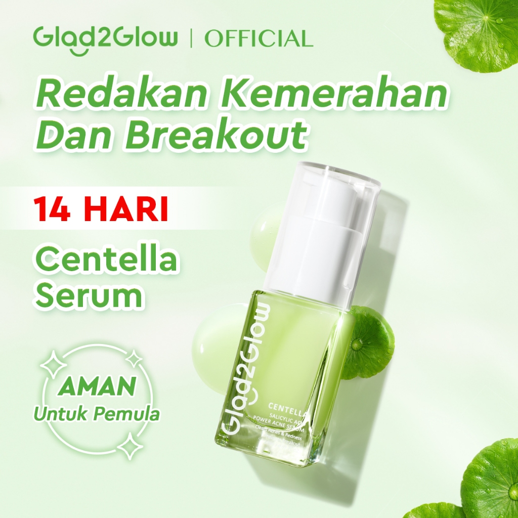 Glad2Glow Centella Salicylic Acid Power Acne Serum skincare serum wajah Eksfoliasi Wajah skincare bp