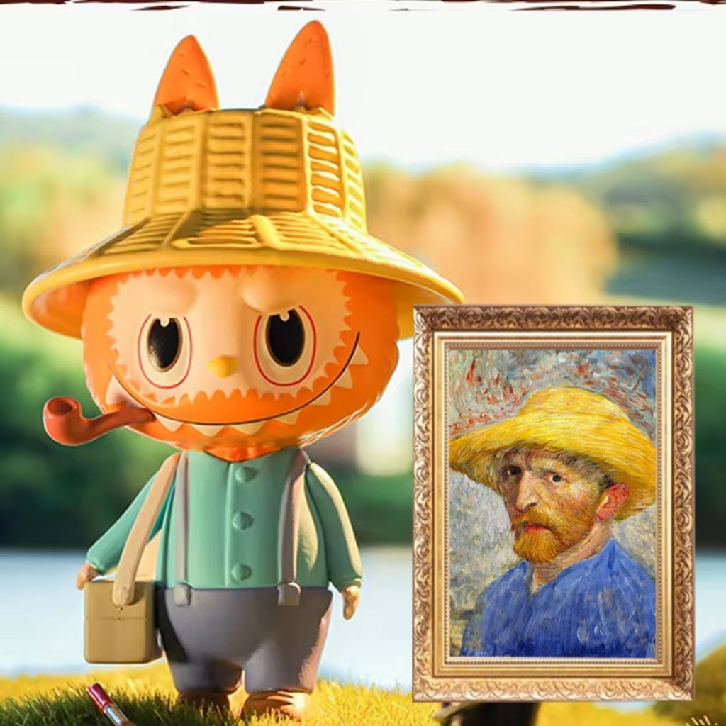 VAN GOGH, LABUBU, THE MONSTERS ART SERIES, FIGURE SEGEL, ORIGINAL POP MART. READY STOCK.