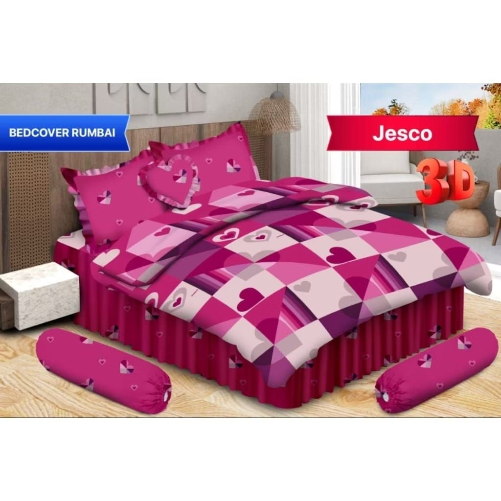 Bedcover bonita rumbai 180x200 bed cover set rumbay bonita new motif