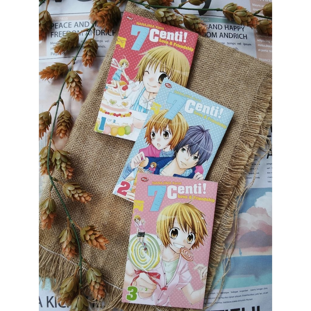 [ PRELOVED ] Bundling Set Komik Jepang ORI / Manga Nanajima Kana - 7 Centi (Vol. 1-3 Tamat)
