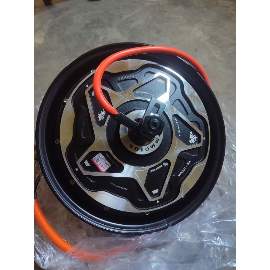 Dinamo bldc 12" 48v - 72v 1500w , 2000w , 3000w hub motor listrik yuma motor