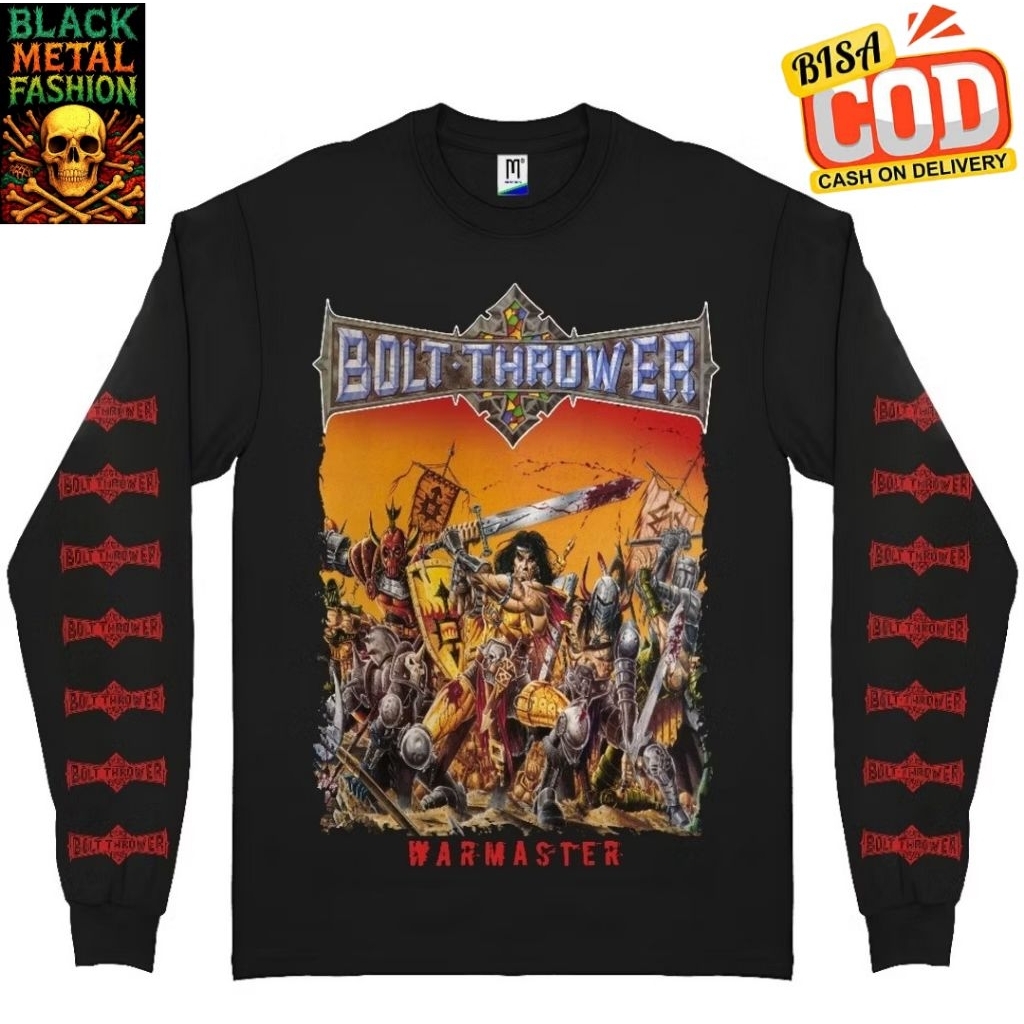 [COD] Kaos T-shirt Band Metal Lengan Panjang Bolt Thrower - Warmaster Us Tour 1991 | Tag Merchcons |
