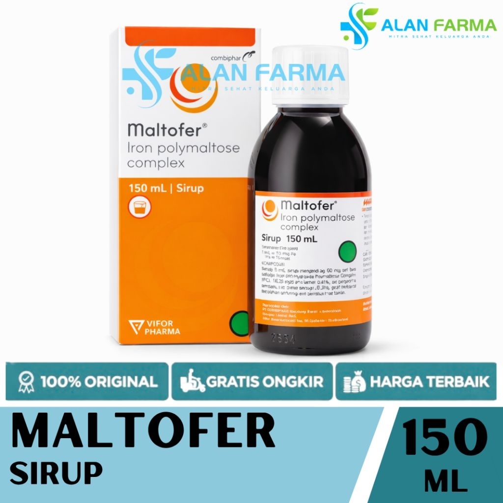 Maltofer Sirup 150 mL | Sirup Maltofer | Suplemen Zat Besi Sirup
