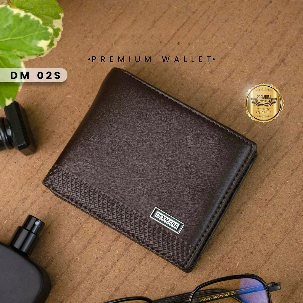 DEXMARA Dompet Pria Free Box | Resleting Dalam Bahan Kulit Sintetis PVC DM 02S