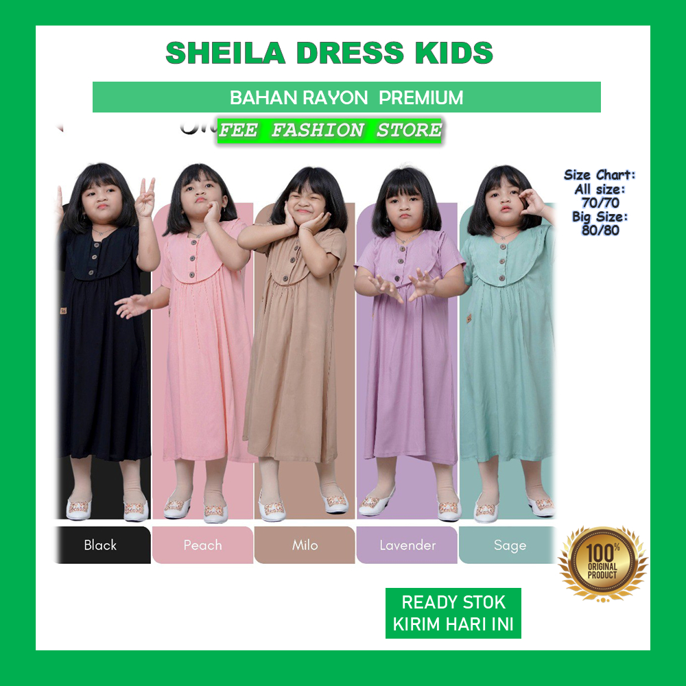 JAUHARA DRESSS KIDS - SHEILA DRESS KIDS - DANIA DRESS KIDS - FEE FASHION - DRESS ANAK