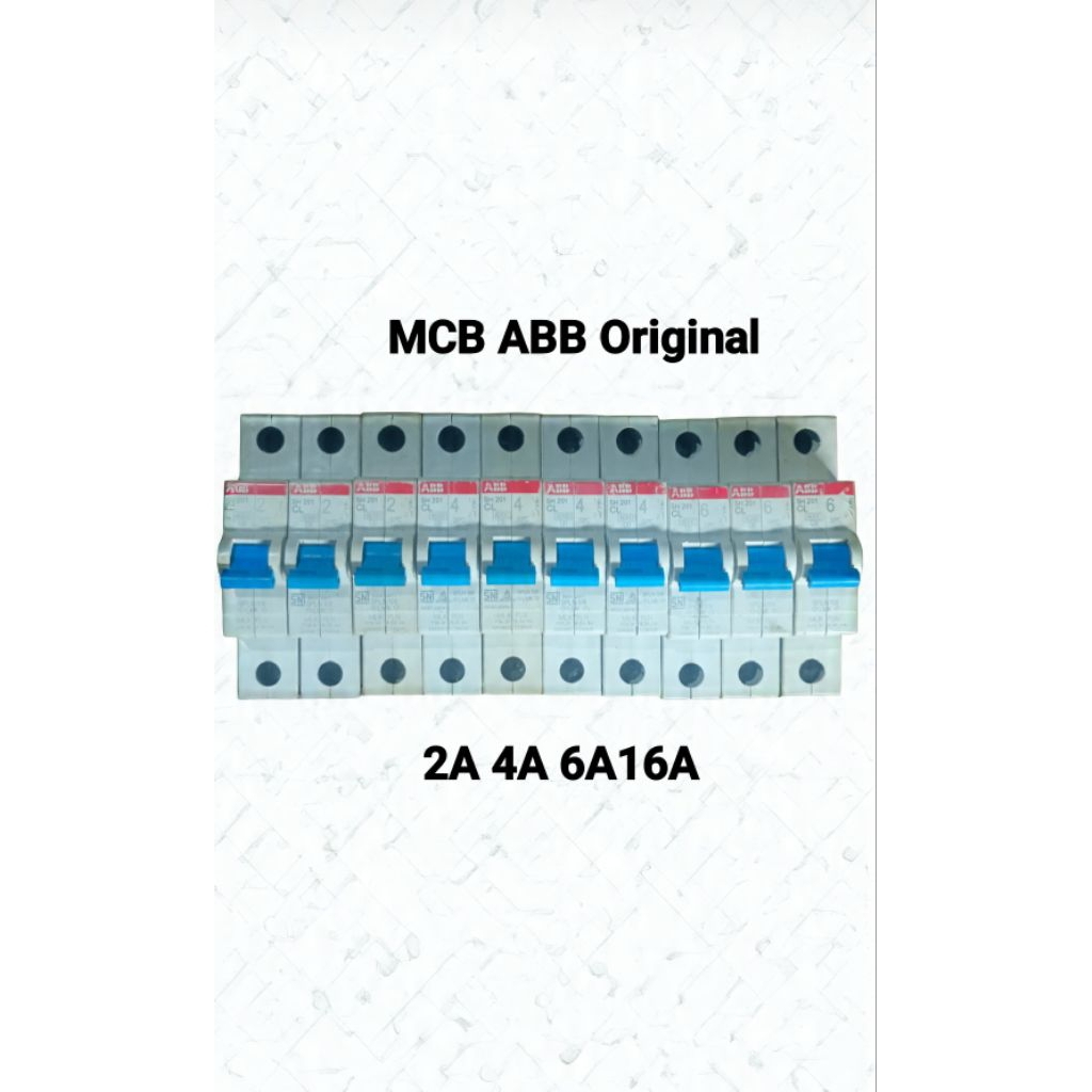 MCB ABB Original 2A 4A.6A.16A. bekas berkuwalitas