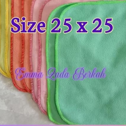 MINDIL SIZE 25 X 25 / HANDUK SAPUTANGAN ISI SEPULUH LEMBAR