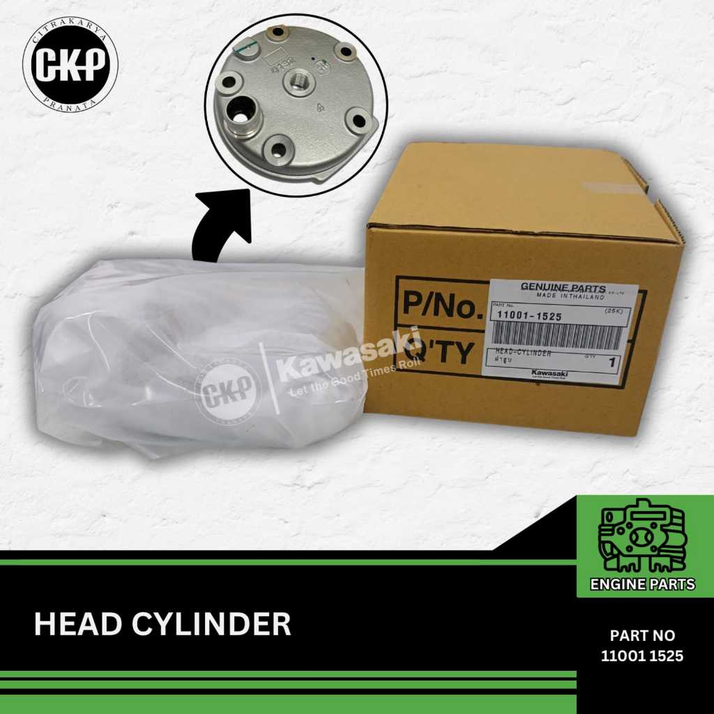 Head Ninja ZX150 RR CBU Head Cylinder - Original Kawasaki Genuine Parts 11001-1525