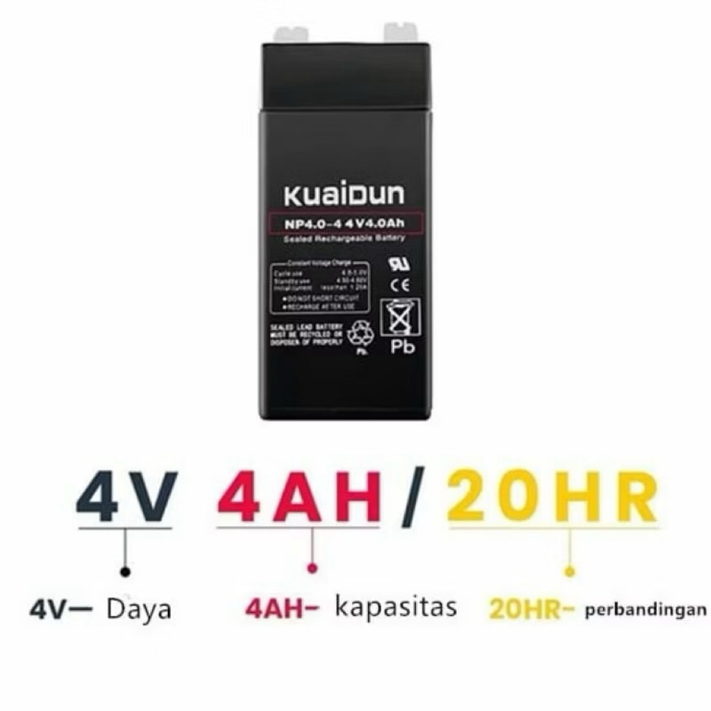 BATERAI AKI 4V 4AH/Baterai Timbangan Digital