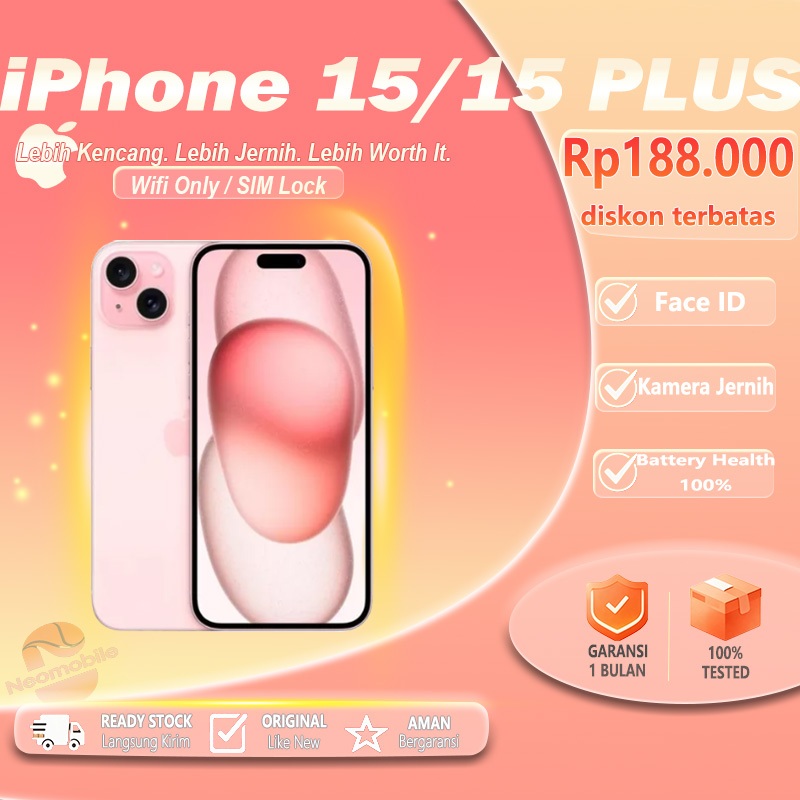 iPhone 15 / 15 Plus SECOND ORIGINAL Inter 128/256/512GB Dynamic Island Mulus Like New Face ID Apple 