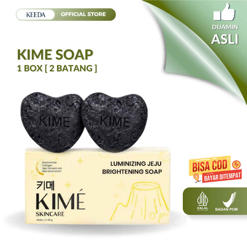 Kime Skincare New Brightening Soap - Sabun Batang Wajah & Badan Brightening