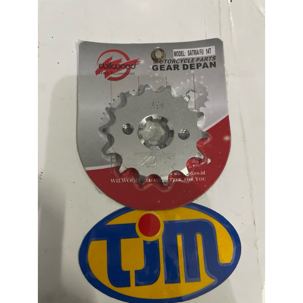 gear depan satria fu 14T wilwood