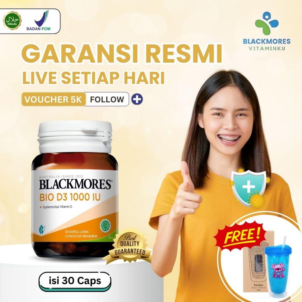 [OUTLET RESMI] Blackmores Bio D3 1000 IU Isi 30/ Vitamin D 1000 IU Daya Tahan Tubuh BPOM Halal