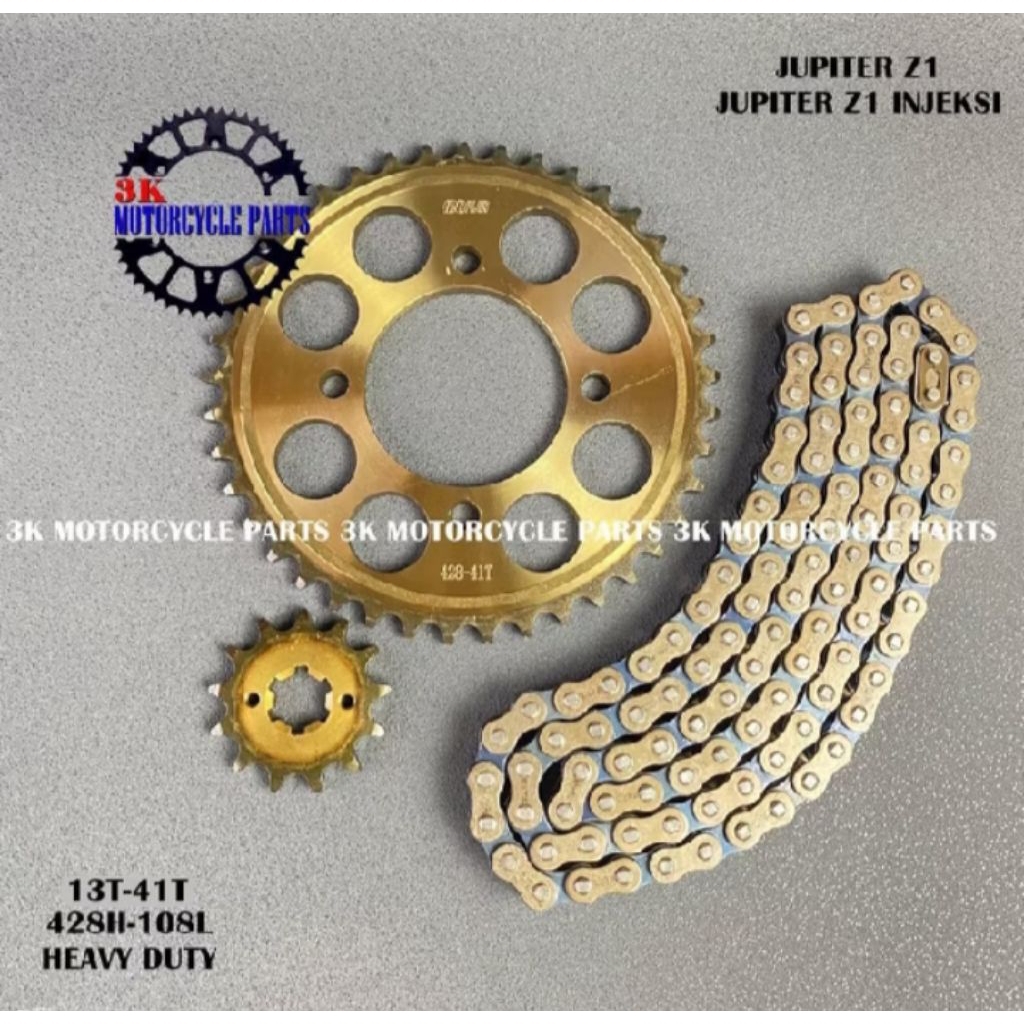 GEAR SET JUPITER ZI GEAR SET JUPITER ZI INJEKSI GEAR 1 SET GOLD JUPITER Z