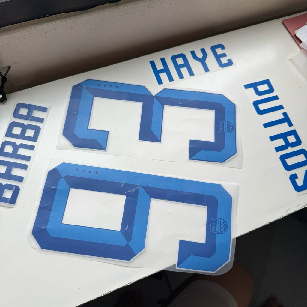 Nameset Persib Nama Nomor punggung Persib