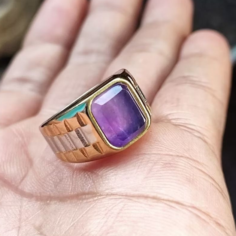 cincin batu akik kecubung kalimantan