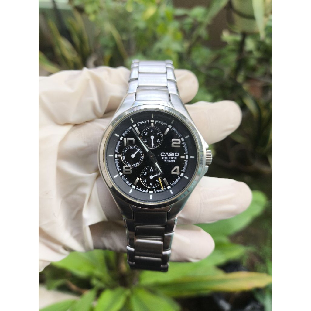 (Harga Net) Jam Tangan Casio Edifice EF-316 All Original Chrono Day Date 24 Hours Mesin Normal Tingg
