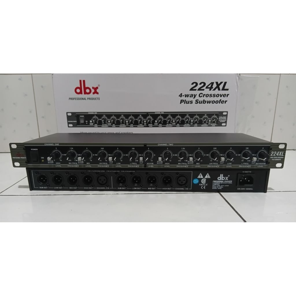 Crossover DBX 224XL 4 way stereo crossover plus subwoofer