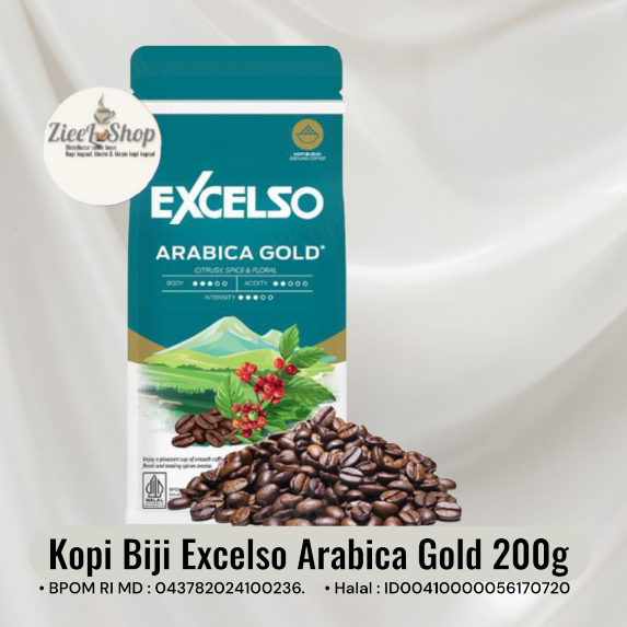 Coffee Bean Excelso Arabica Gold 200g- Kopi Biji Excelso Arabica Gold 200g