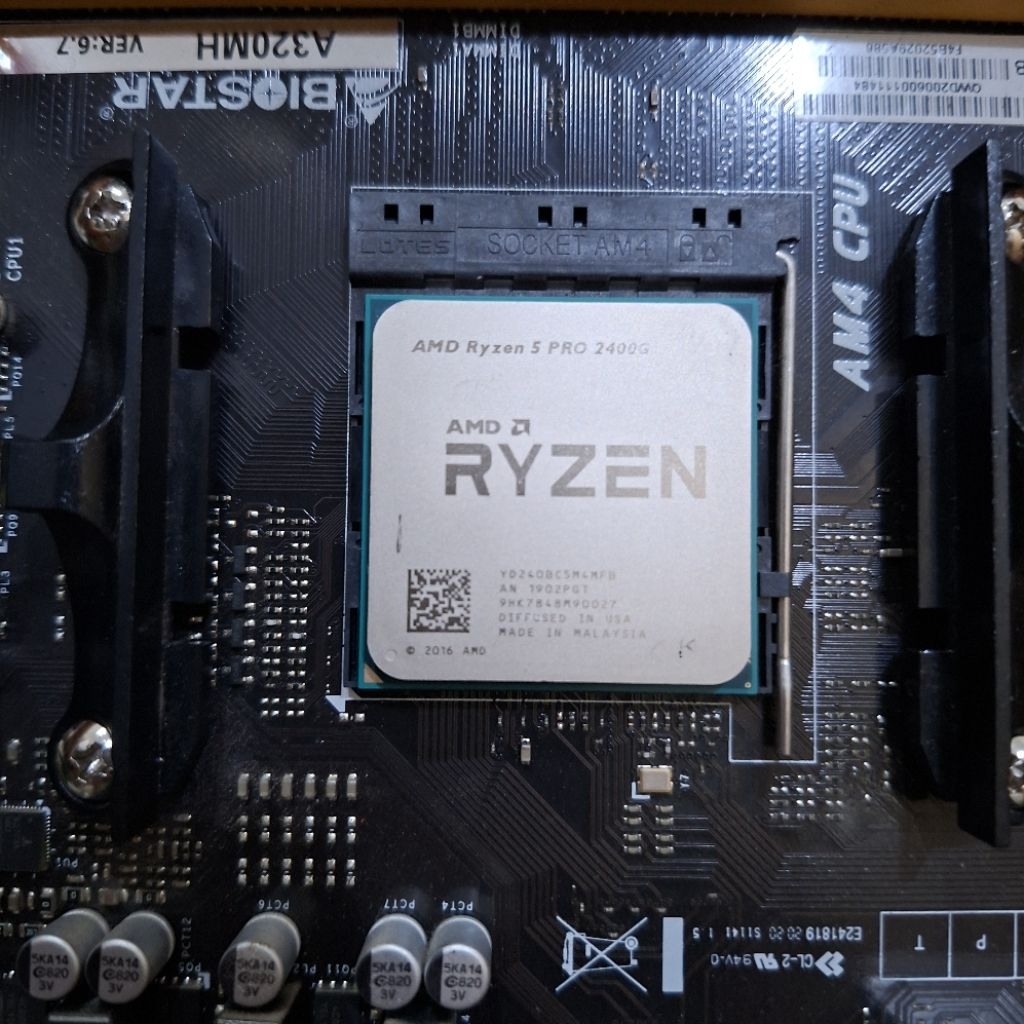 Paket Ryzen PRO 5 2400G + Biostar A320MH Ver. 6.7