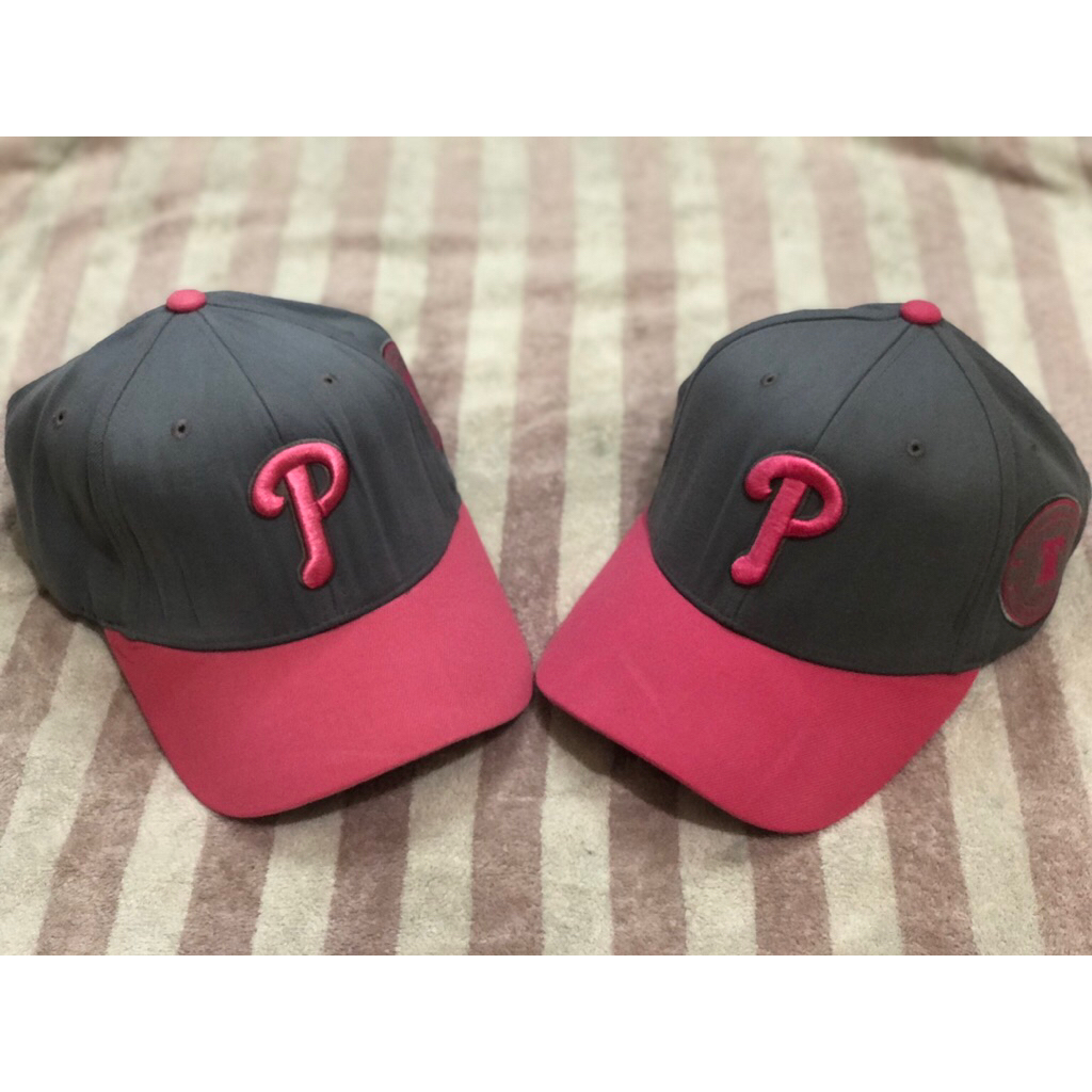 caps mlb logo p sepasang 2 topi orgnal second
