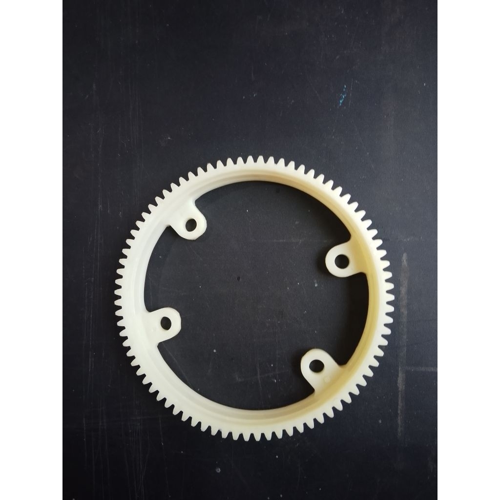 GEAR / GIR / GIGI RODA PLASTIK / NYLON T 60 LUBANG 4 GIGI LURUS
